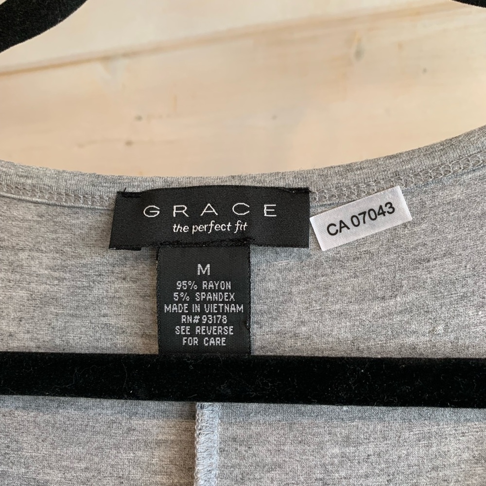 Grace | Grey Basic Tee - Picture 5 of 5